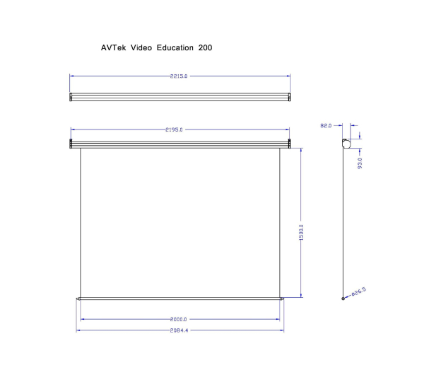 Avtek Ekran elektryczny Wall Electric 200 - 338033 - zdjęcie 3
